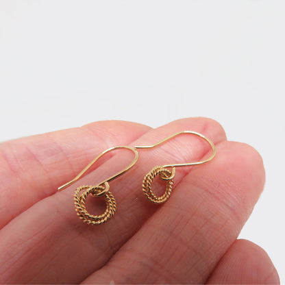 Dainty Gold Circle Earrings