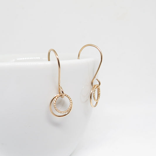 Small Gold Circle Earrings