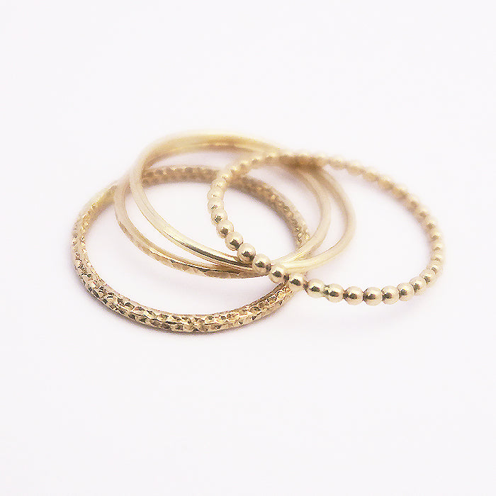 gold stack rings
