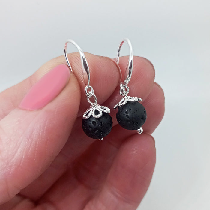 lava stone earrings