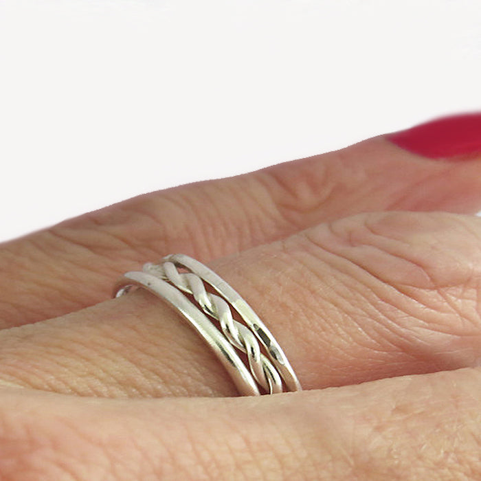 set of 3 silver rings