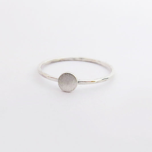 silver disk ring