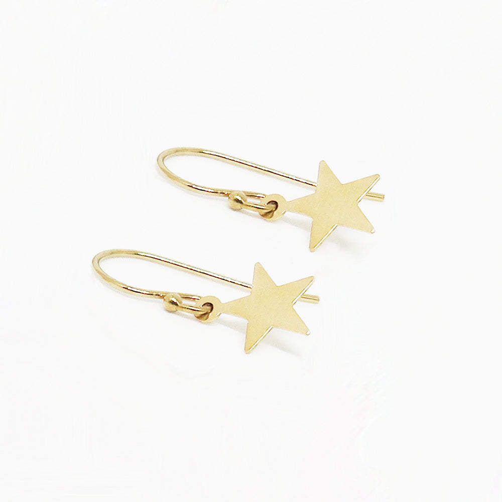 Dainty Gold Star Earrings