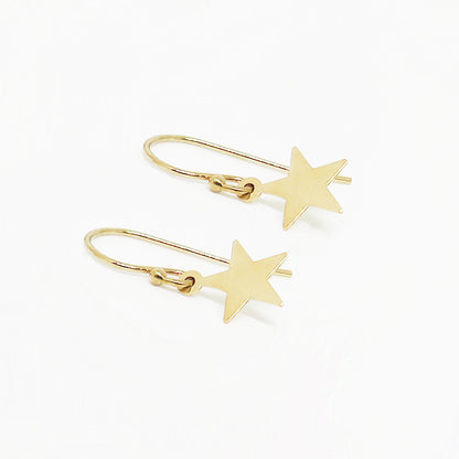 Dainty Gold Star Earrings