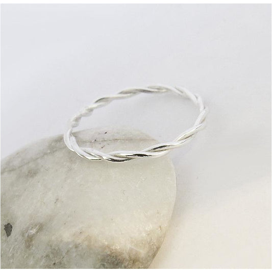 Rope silver Ring