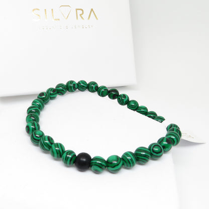 Green Malachite Stretch Bracelet