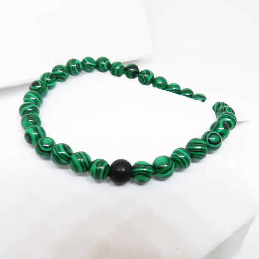 Green Malachite Stretch Bracelet