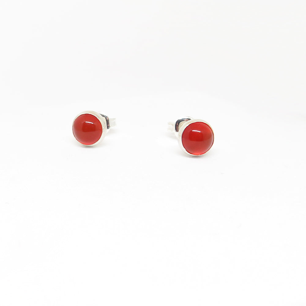 Red Jasper Stud  Earrings